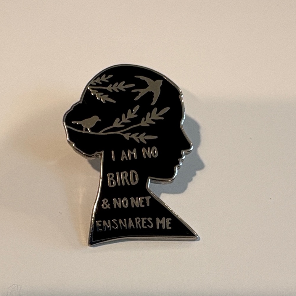 Black Silhouette Brontë Pin